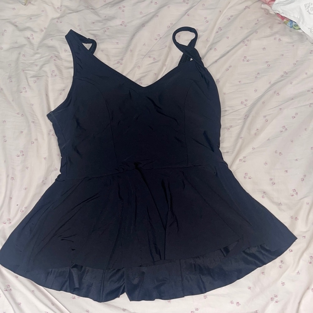 Beach Scene Swim Tankini Top.
